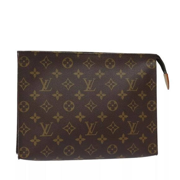 AUTHENTICITY GUARANTEED LOUIS VUITTON Monogram Poche Toilette Pouch - Picture 1 of 16